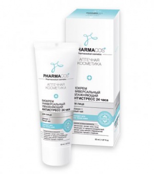 Pharmacos super drėkinantis BIOKREMAS + Anti-stress poveikis 24h diena/naktis 50 ml
