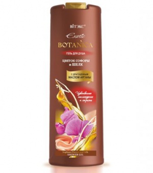BOTANICA Dušo želė su tauriuoju argano aliejumi SOPHORA GĖLĖ + ŠILKU 500 ml