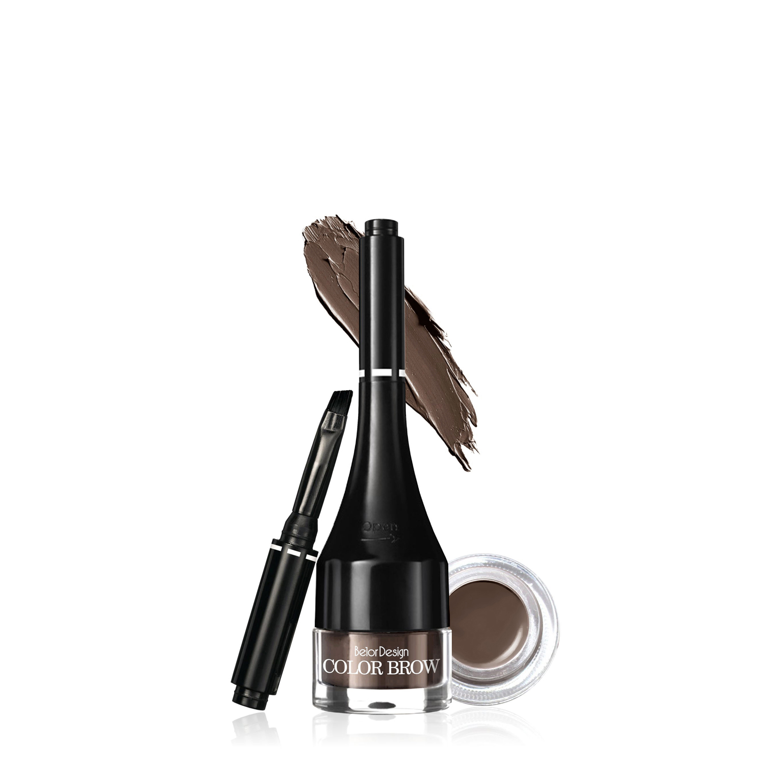 Belor Design Color Brow antakių DAŽAI PELENŲ RUDA nr: 4, 2 g