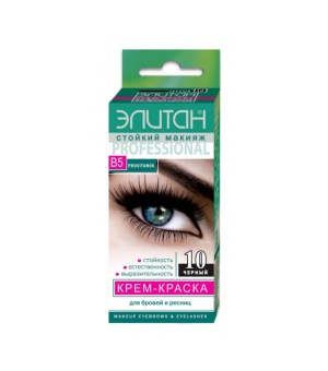 ELITAN kreminiai dažai antakiams ir blakstienoms Juoda 5 ml + 5 ml