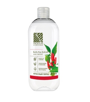 MODUM ČILI Plaukų balzamas Raudonasis pipiras NUO SLINKIMO 400 ml