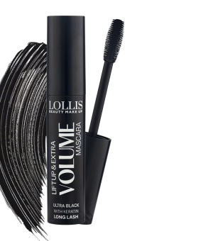 Lollis KERATINO Lift Up & Extra Volume tušas JUODAS 7 ml