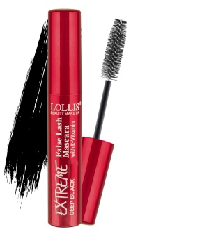 Naujas Lollis netikrų blakstienų efekto tušas su E vitaminu BLACK 7 ml
