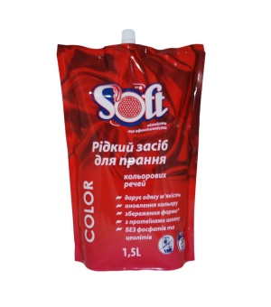 SOFT Skystas skalbimo priemonė spalvotiems audiniams 1500 ml