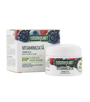 Viorica Dieninis vitamininis veido kremas su organiniais aviečių, serbentų, gudobelių ekstraktas 50 ml