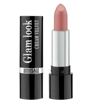 Luxvisage GLAM LOOK kreminiai aksominiai lūpų dažai 330 Kreminė NUDE ROSE