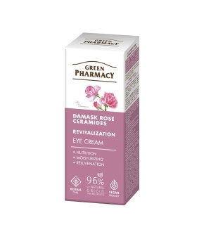 Vaistinė paakių kremas nuo RAUKŠLIŲ Damasko rožė + keramidai 15 ml