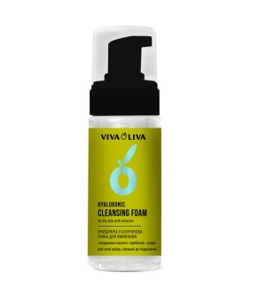Viva Oliva Hialurono prausimosi putos sausai, jautriai odai su dozatoriumi 150 ml