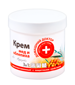Veido, kūno, rankų kremas Medus + šaltalankiai 250 ml