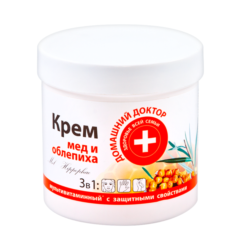 Veido, kūno, rankų kremas Medus + šaltalankiai 250 ml